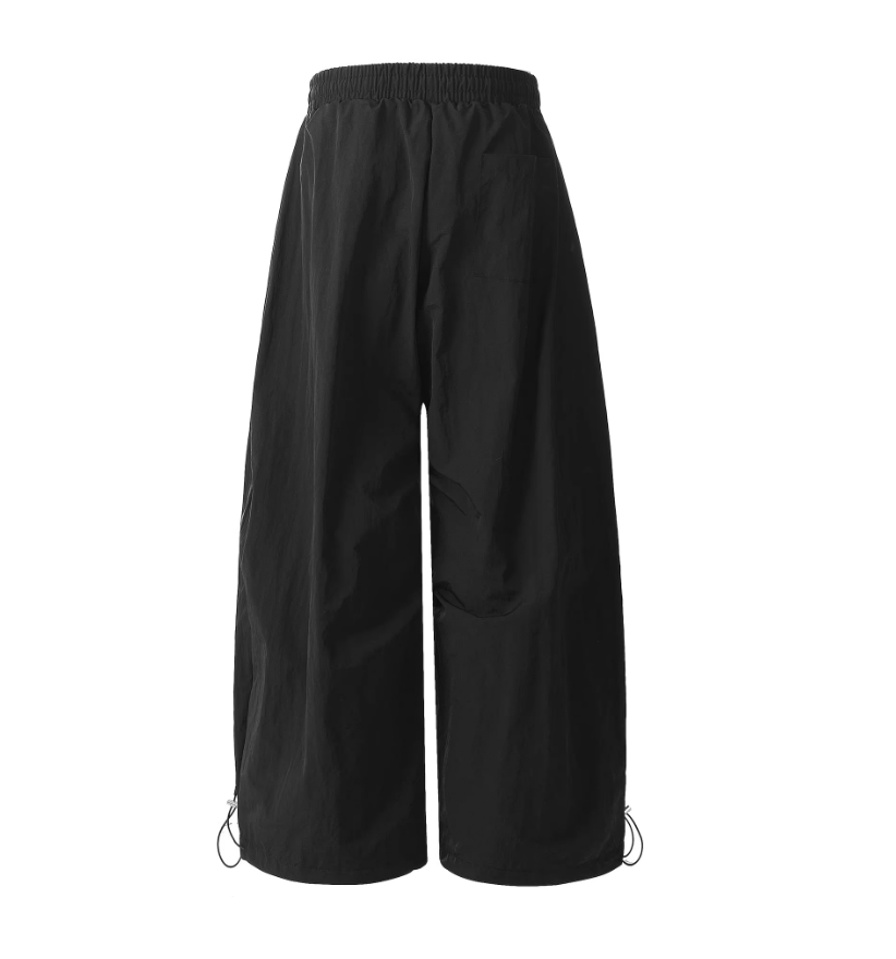 Omnia's Baggy Tide Elastic Drawstring Pleated Padded Machete Pants